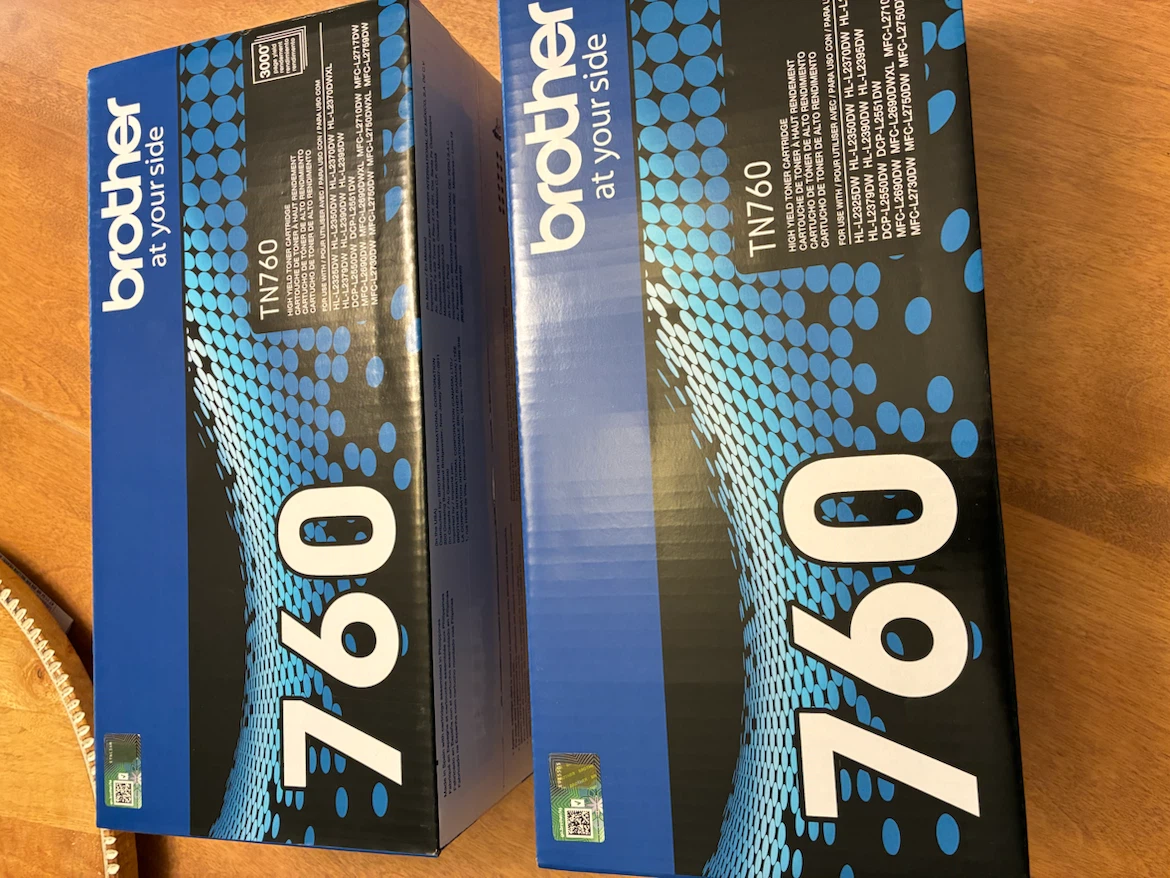 Brother TN760 Toner Cartridges (2-Pack)