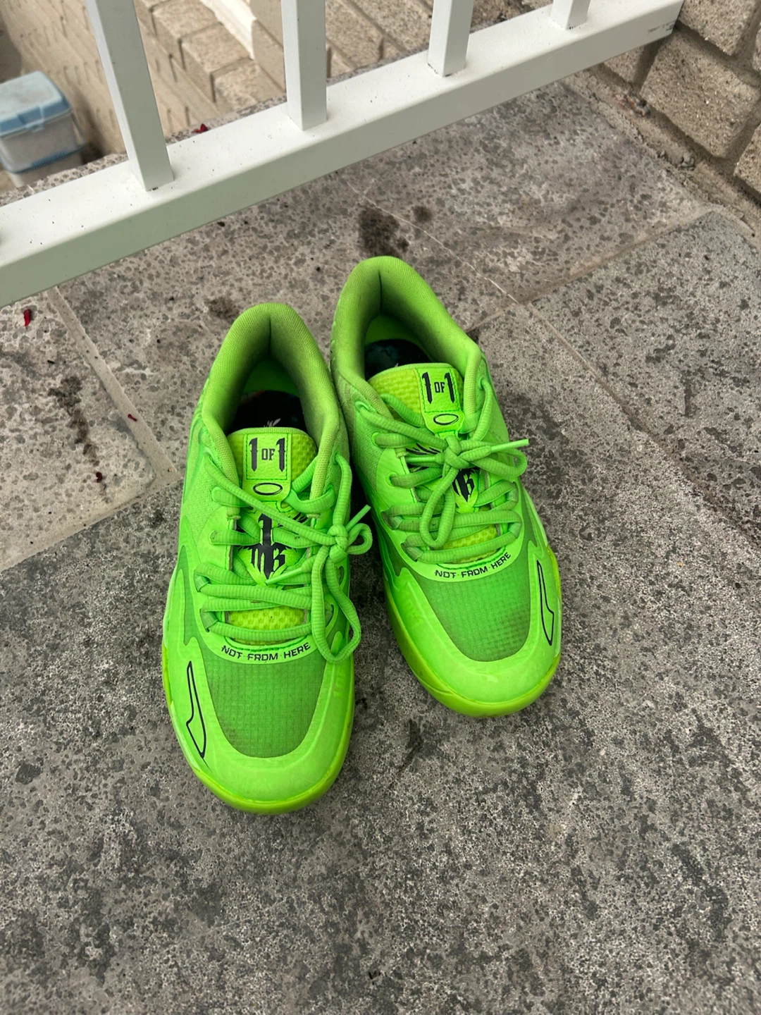 Puma MB.01 Low "Not From Here" Neon Green Basketball Shoes