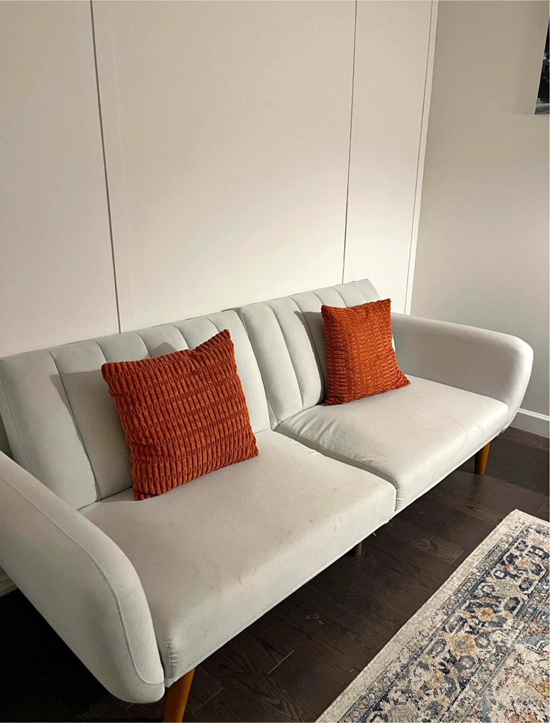 6ft long white three seater couch