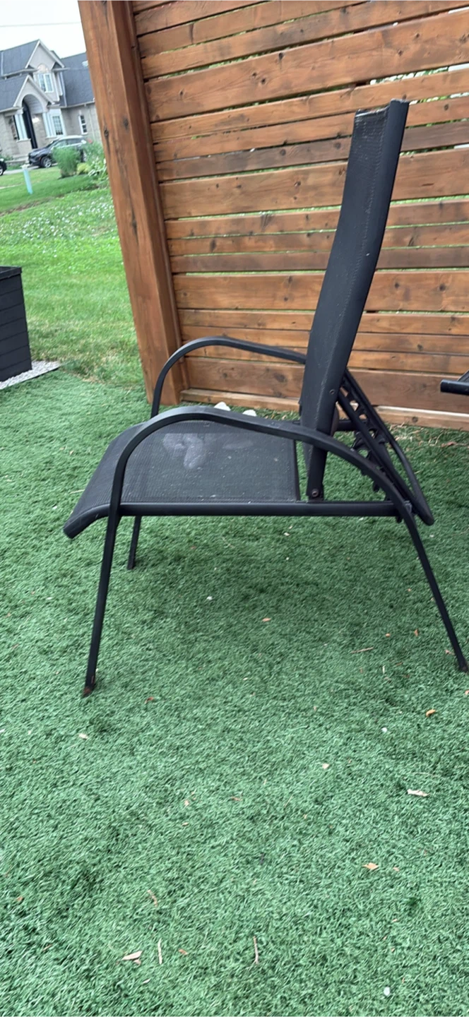 Black Outdoor Patio Chair - photo 3