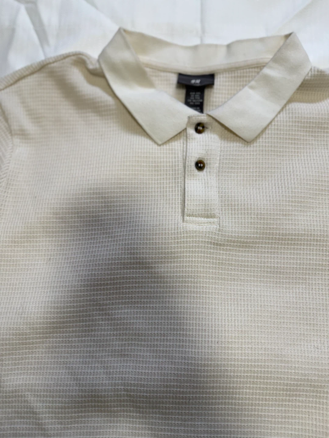 H&M Men's Waffle Knit Polo Shirt - photo 3