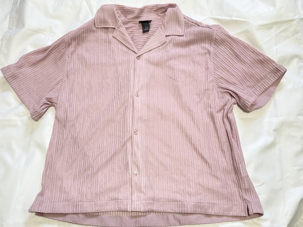 H&M Pleated Short Sleeve Shirt