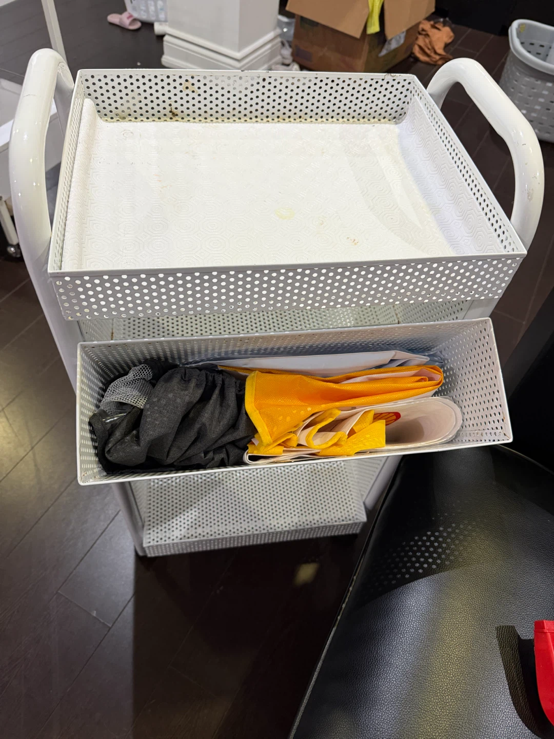 White 4-Tier Rolling Storage Cart - photo 2