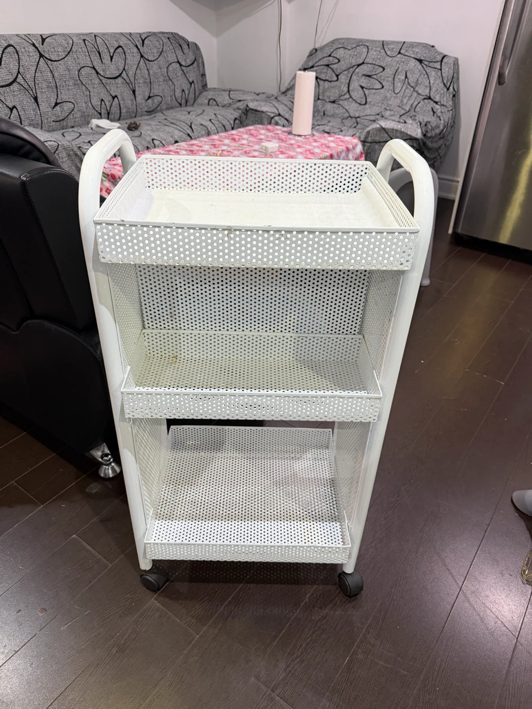 White 4-Tier Rolling Storage Cart - photo 3