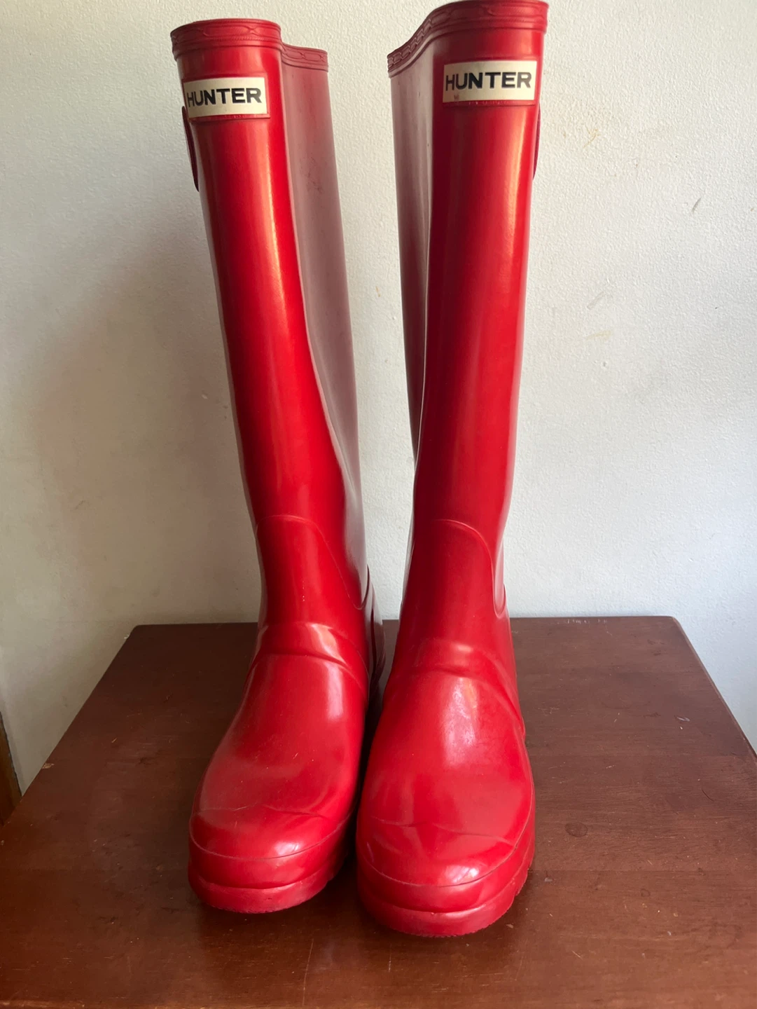 Hunter Red Rubber Tall Boots