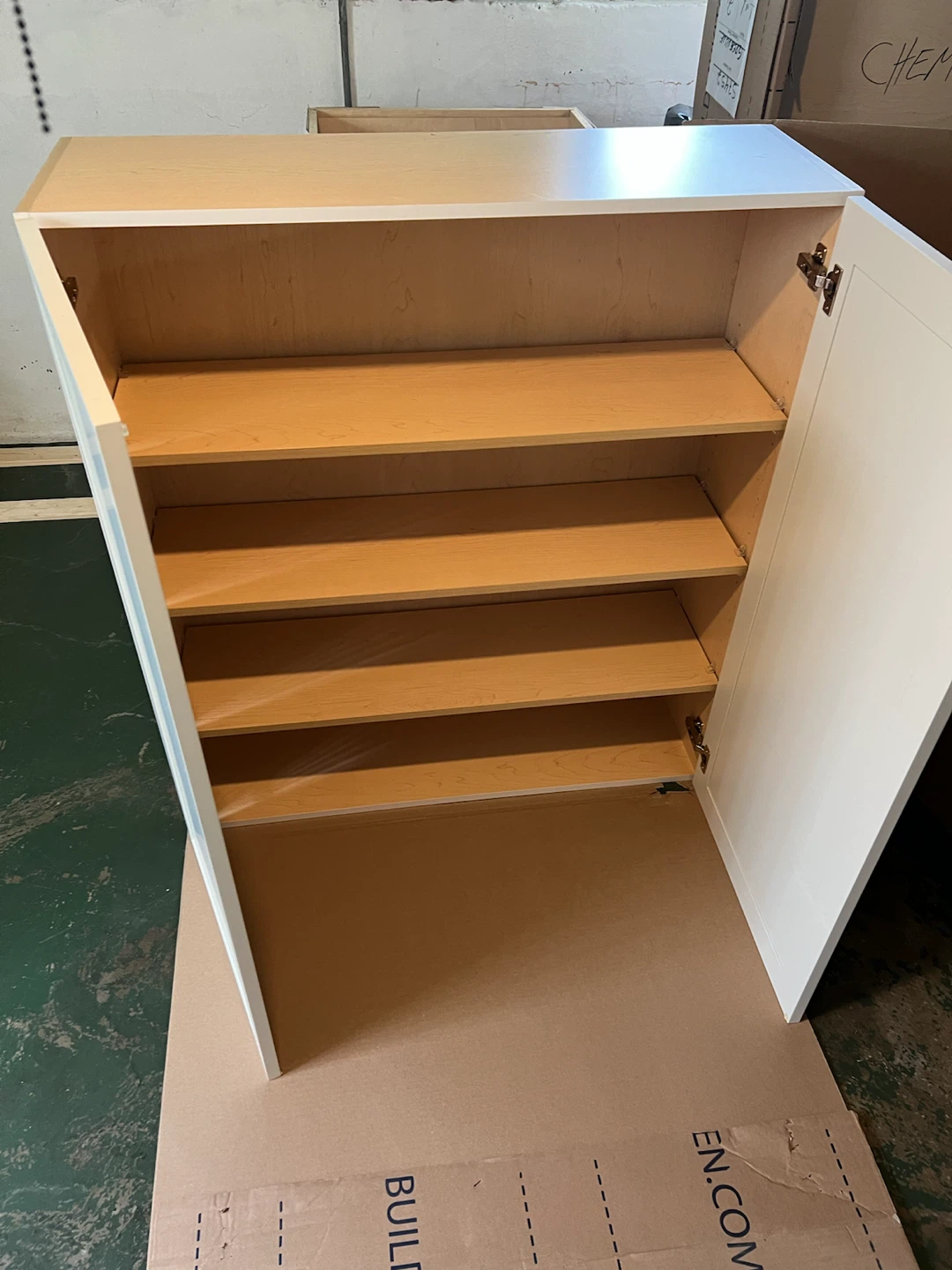 White Two-Door Wall Cabinet - photo 2