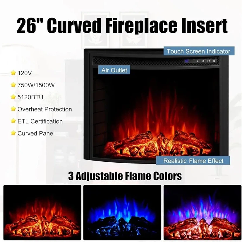 26" Electric Fireplace