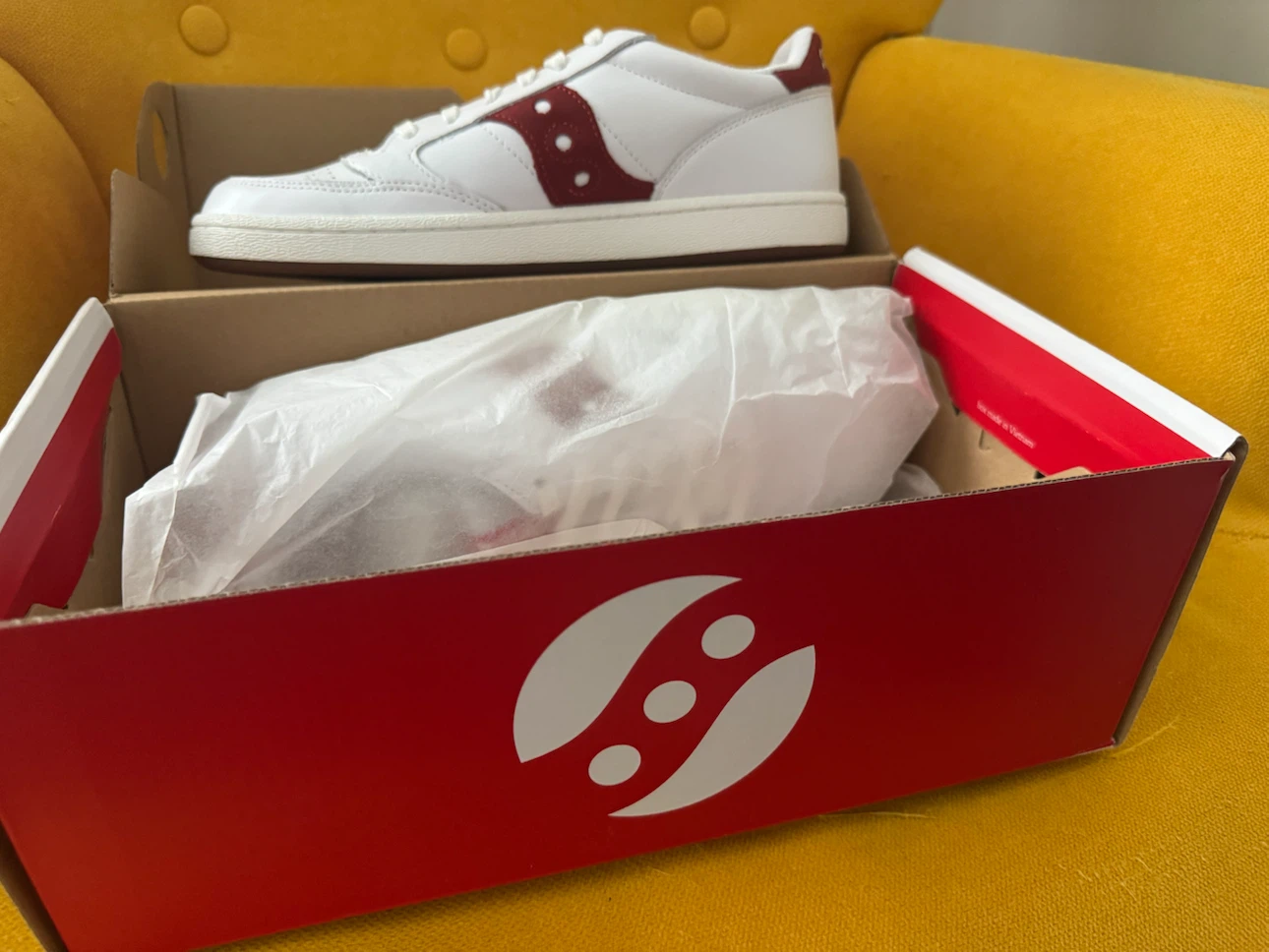 Saucony Jazz Court White/Red Sneakers