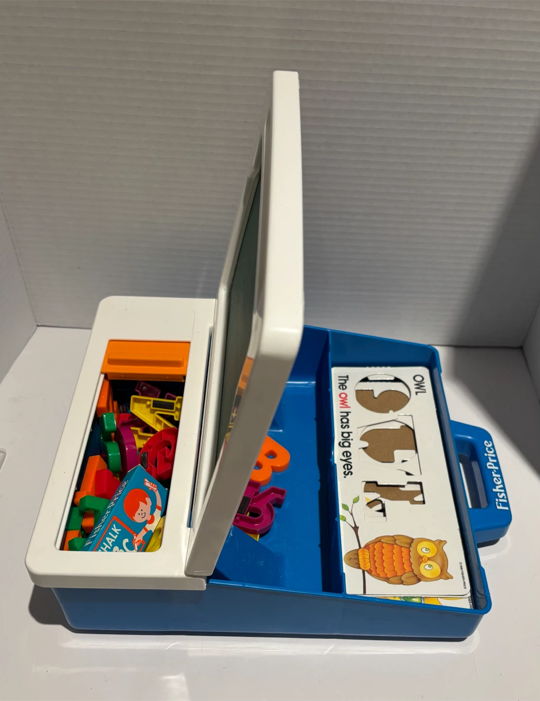 Fisher-Price Magnetic Drawing Board with Letters and Chalk - photo 5