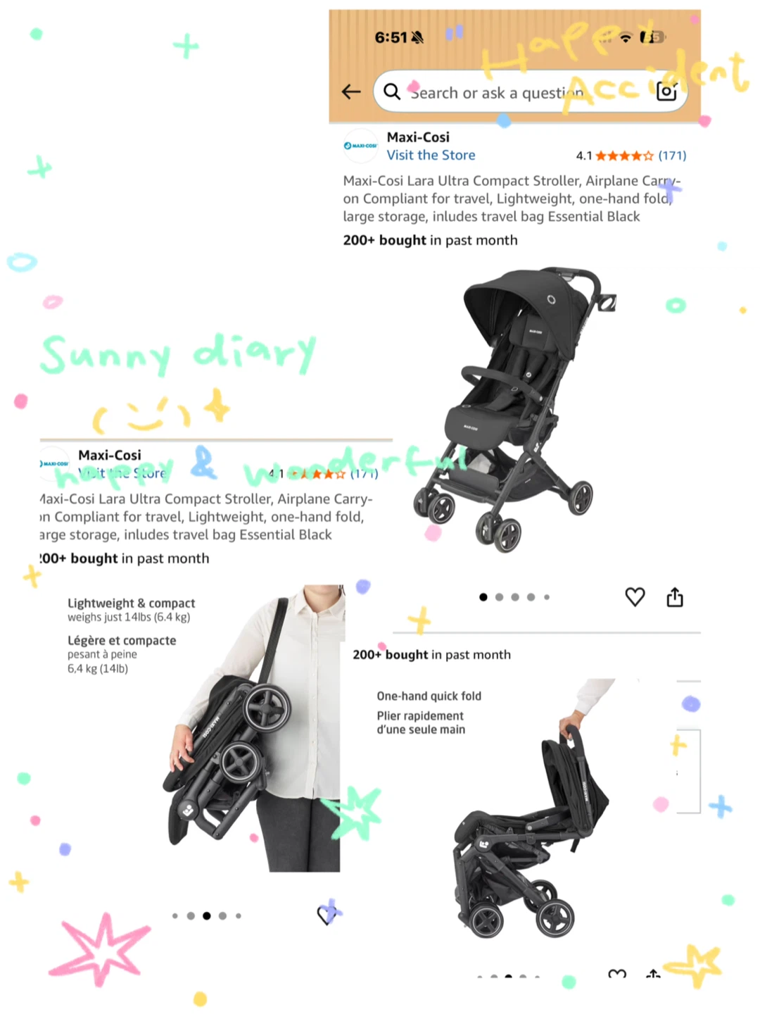 Maxi-Cosi Lara Ultra Compact Stroller - Essential Black