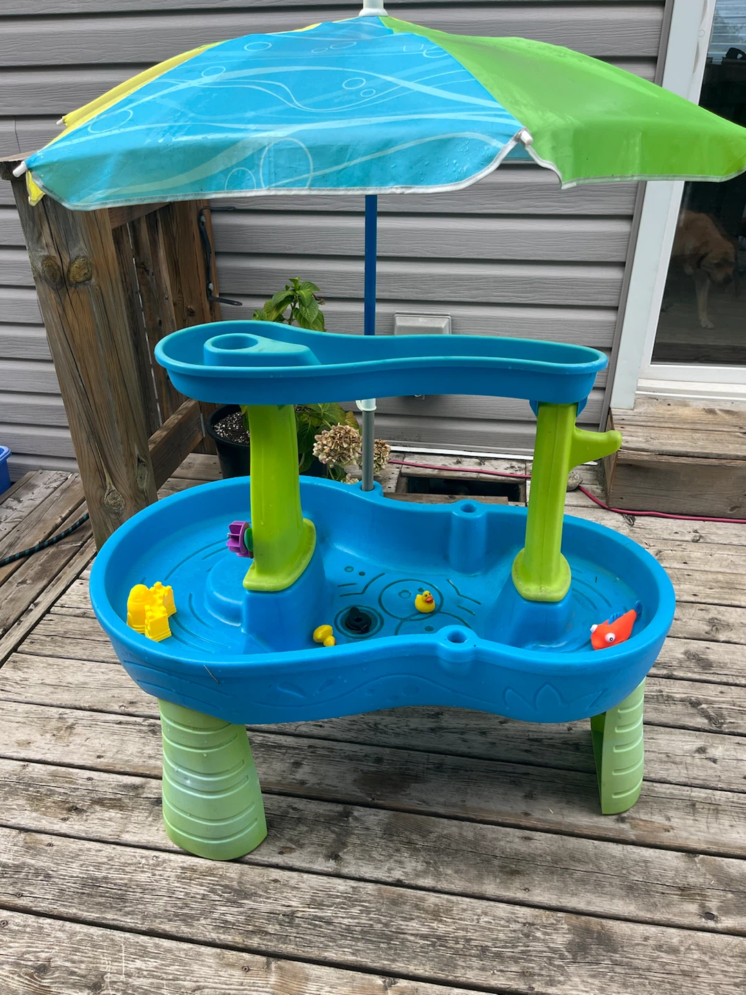 Step2 Outdoor Portable Rain Shower Splash Pond with Umbrella