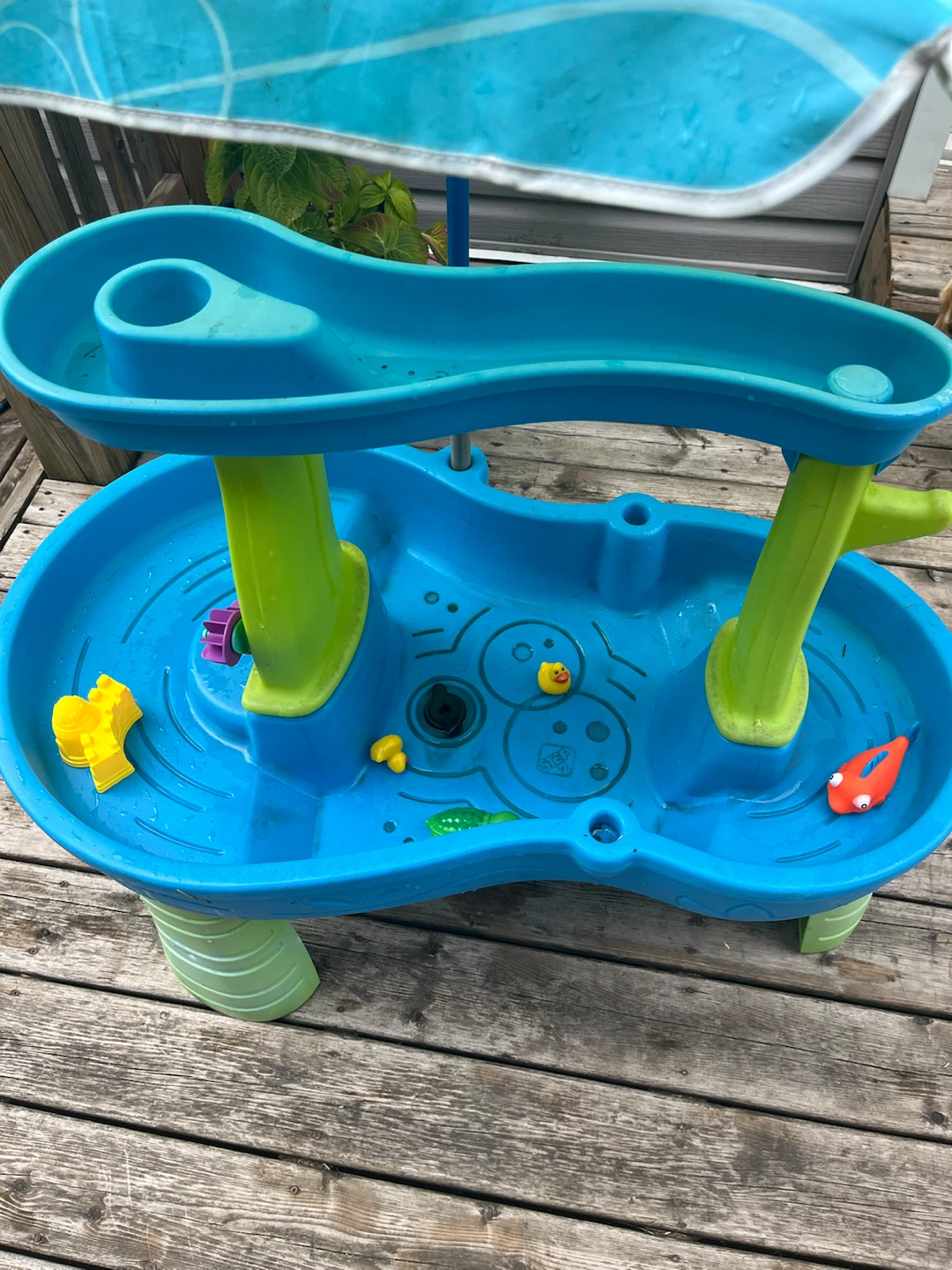 Step2 Outdoor Portable Rain Shower Splash Pond with Umbrella - photo 2
