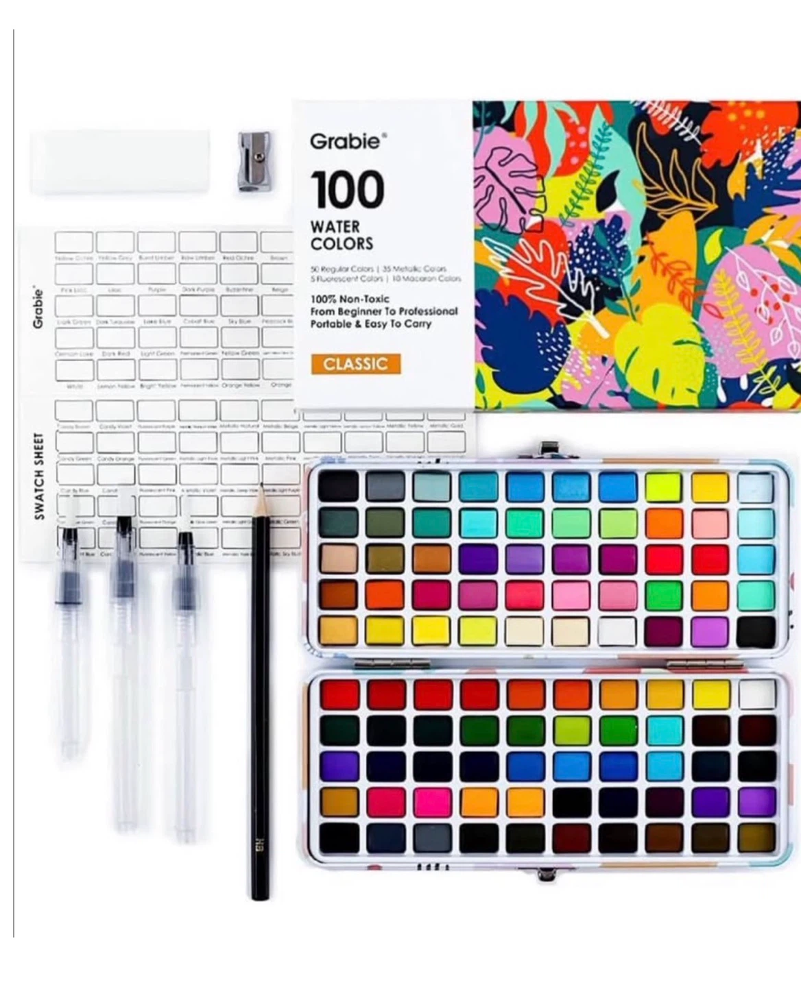 Grabbie 100 Water Colors Classic Set