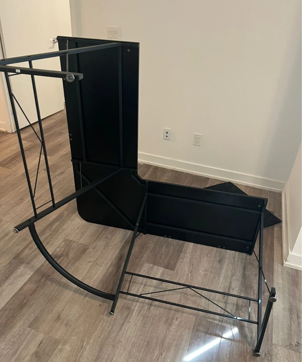 Black L-shaped desk - photo 2