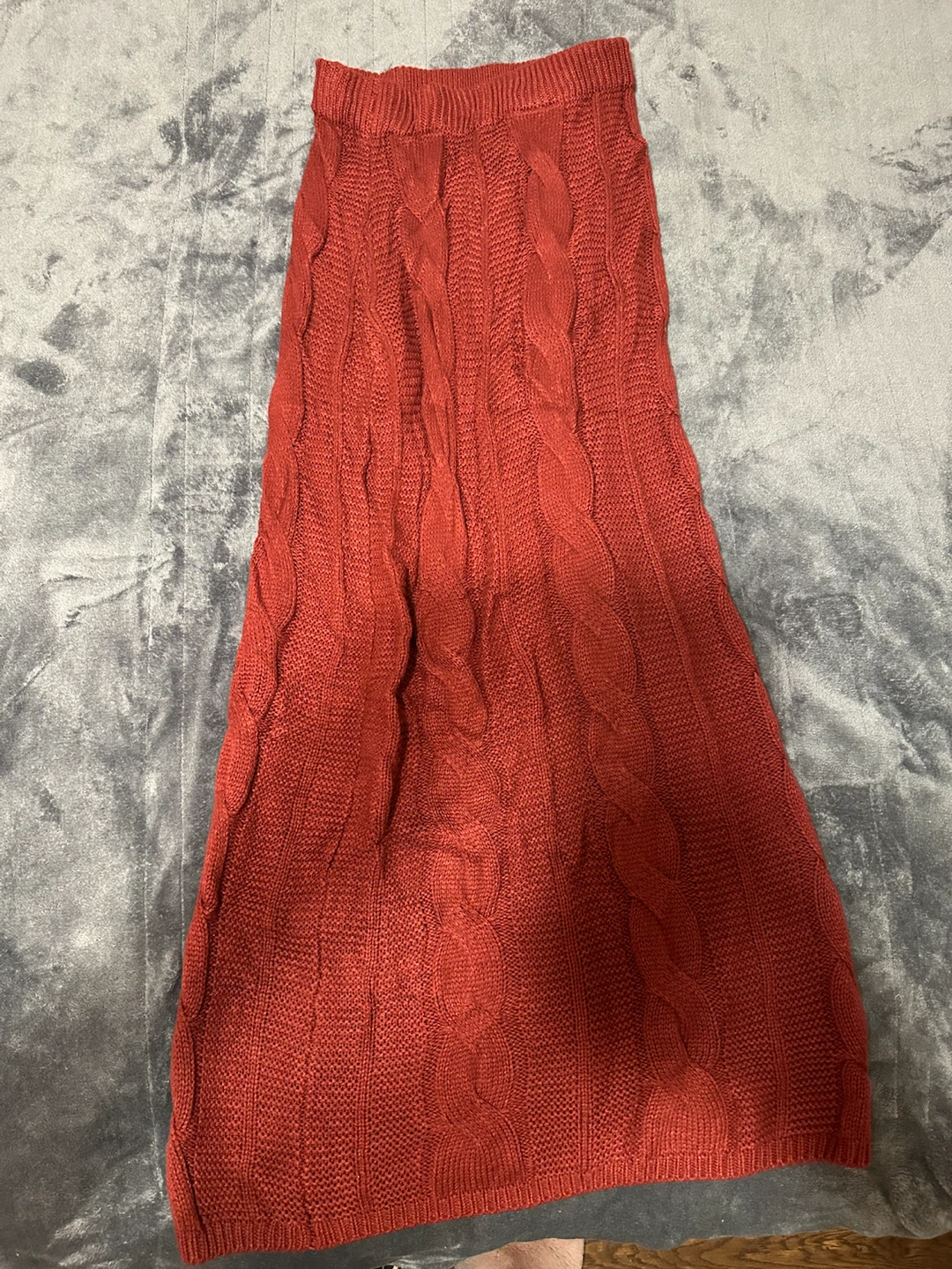 SHEIN Cable Knit Maxi Skirt