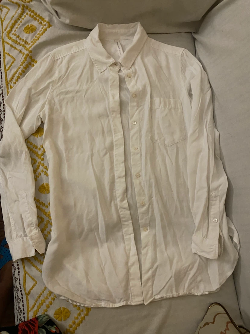 The Group Babaton White Button-Up Shirt