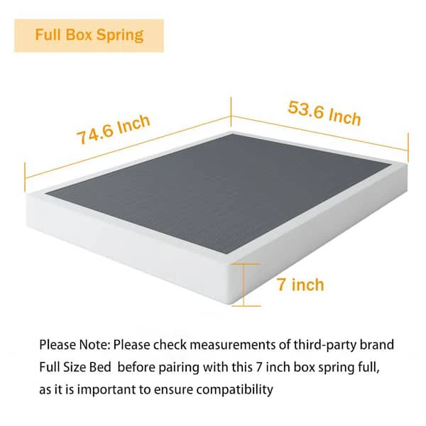 Full Size Box Spring with Easy Clean Fabric Cover - photo 2