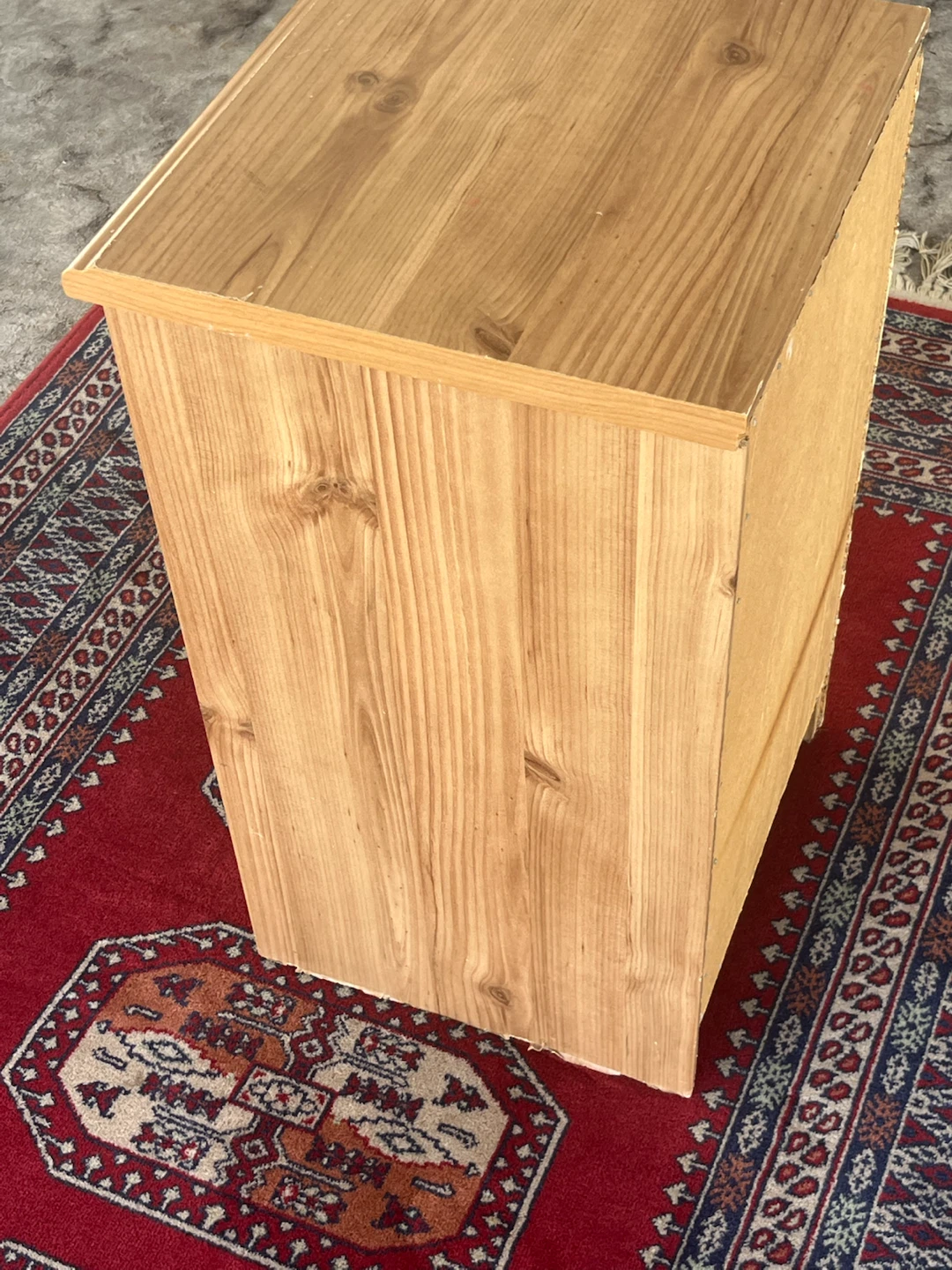 Wooden Nightstand with Cabinet - photo 3