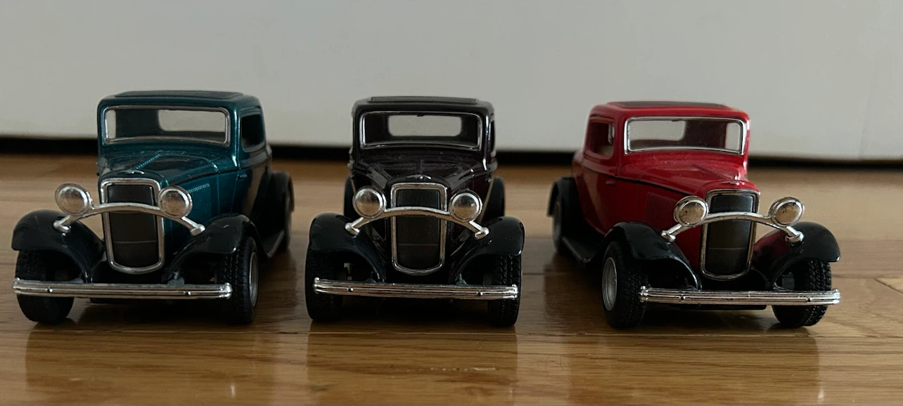 Set of 3 Vintage Diecast Model Cars