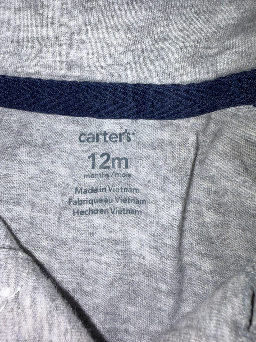 Carter's polo-bodysuit 12 mois gris - photo 2