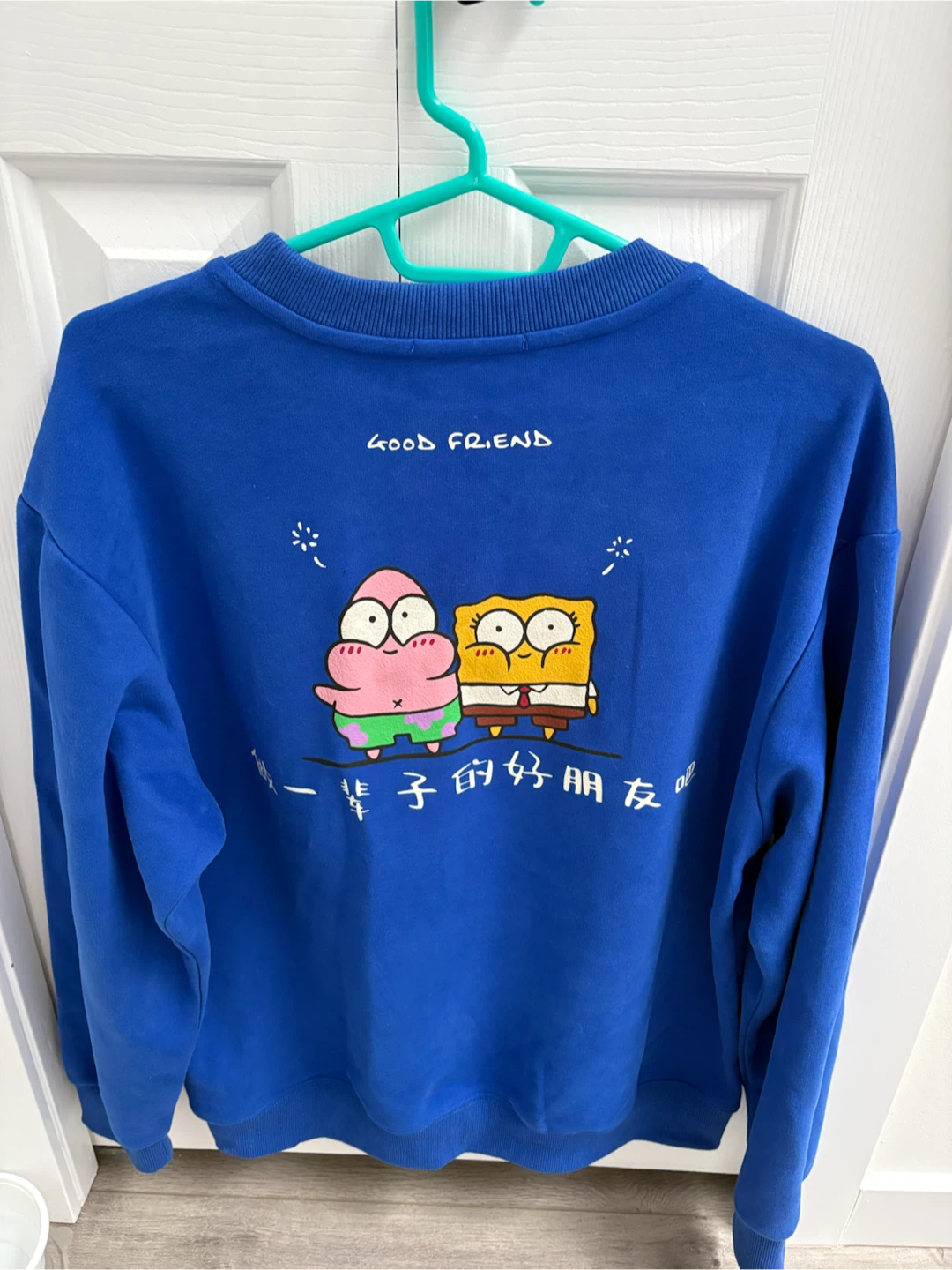 LUN SHANG Blue Spongebob & Patrick Crewneck Sweatshirt - photo 2