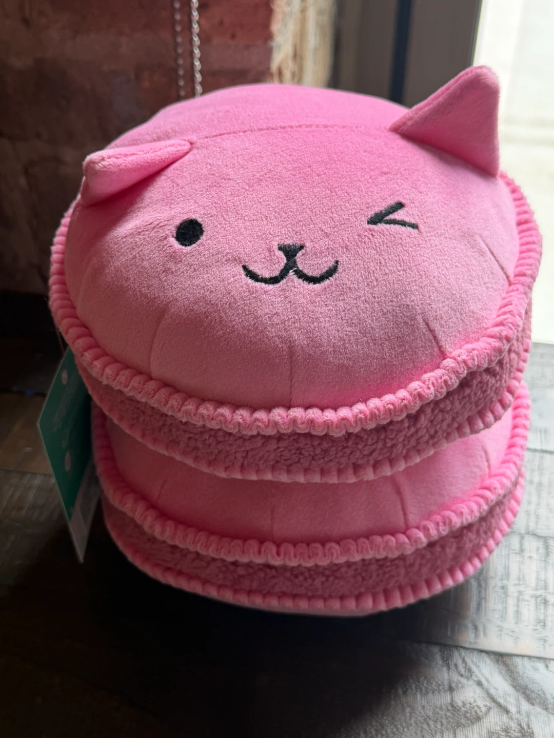 NWT! pillowfort 1 lb 3.71 oz tall Weighted Plush Cat Macaron