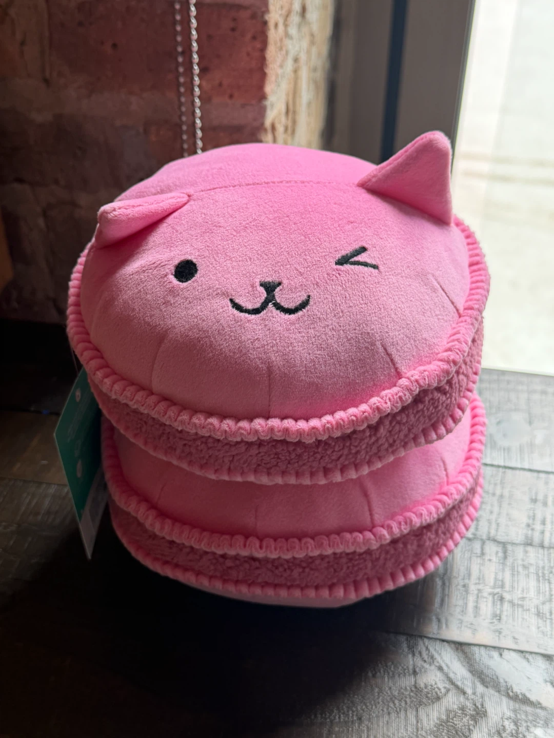 NWT! pillowfort 1 lb 3.71 oz tall Weighted Plush Cat Macaron - photo 2