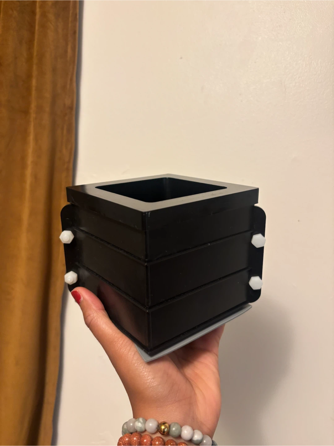 Square Silicone Planter Mold with Support Frame