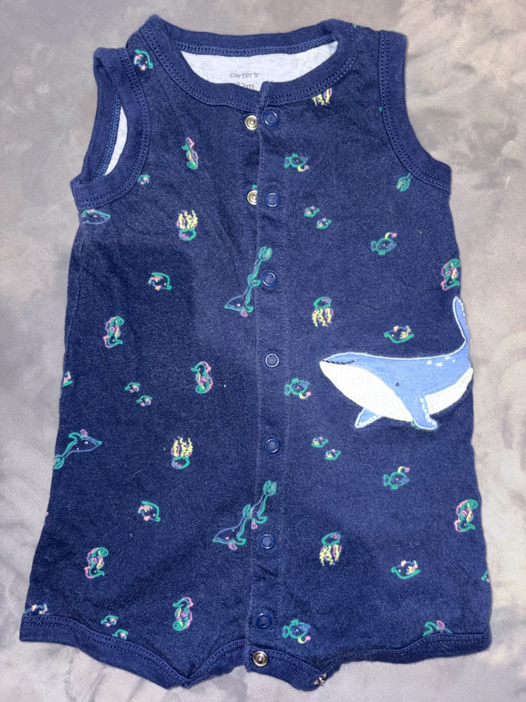 Carter's combishort Baleine 12 mois
