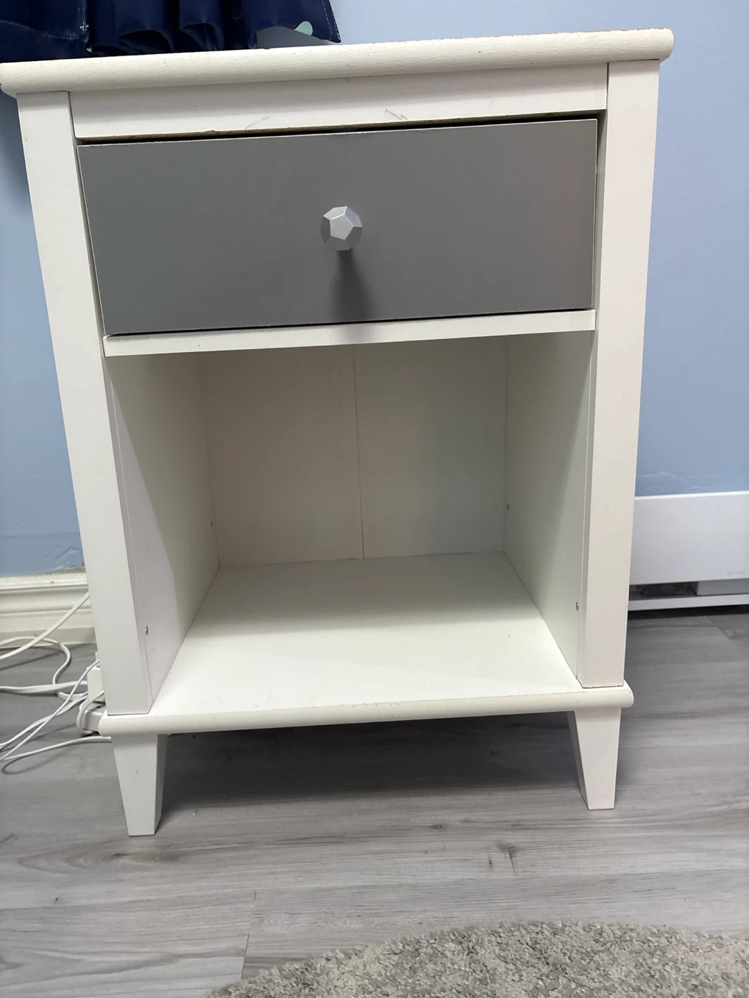 Kids White Dresser with Grey Drawers (set)