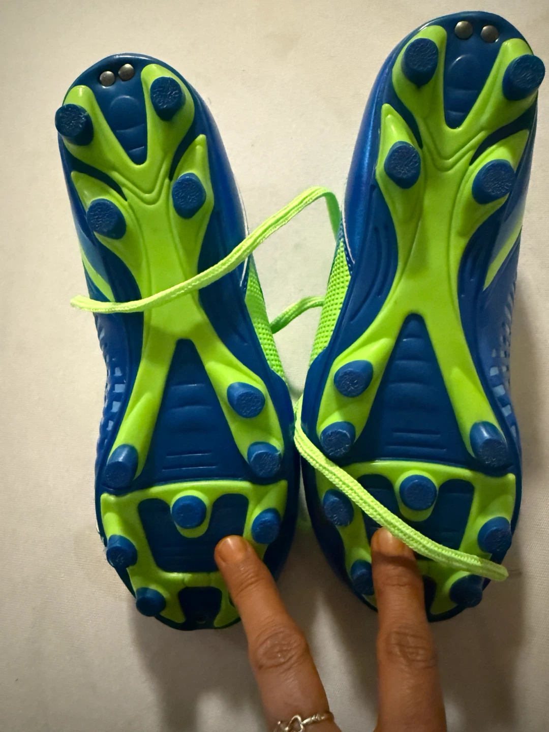 Eletto Soccer Cleats - Blue/Lime Green size 4 - photo 3