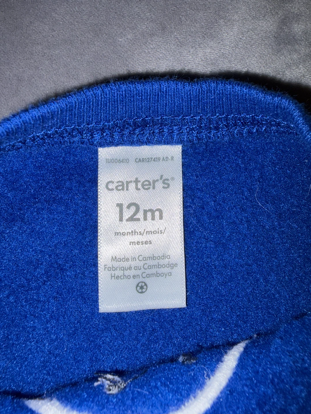 Chandail bleu "Frosty Friend" Carter's 12 mois - photo 2