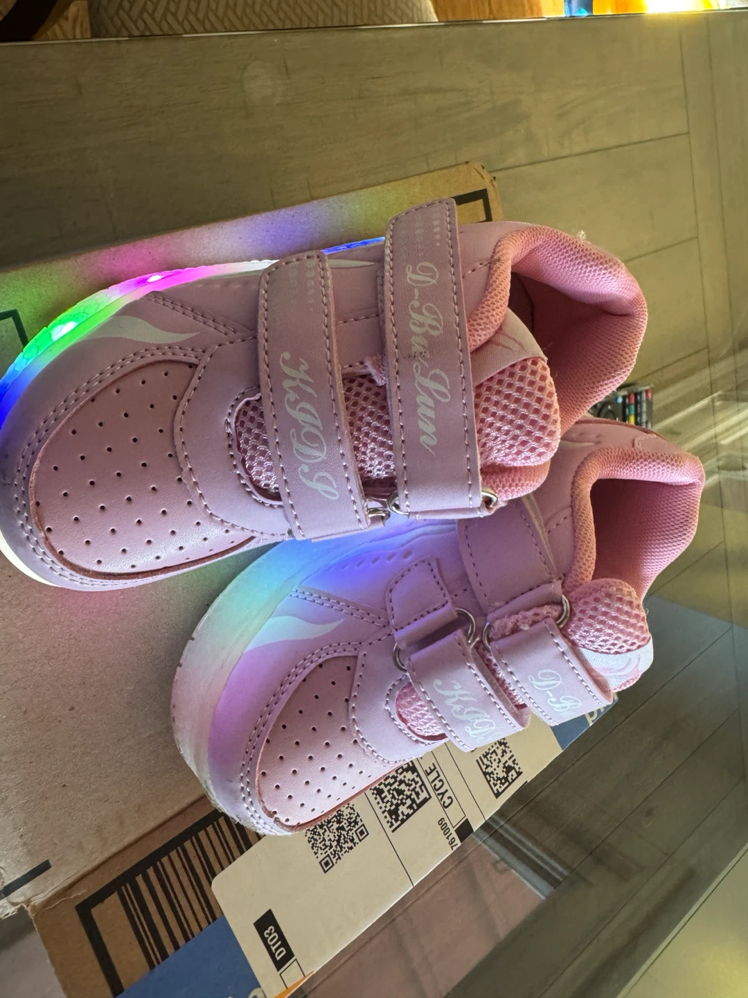 Pink Light-Up Roller Shoes Size 27