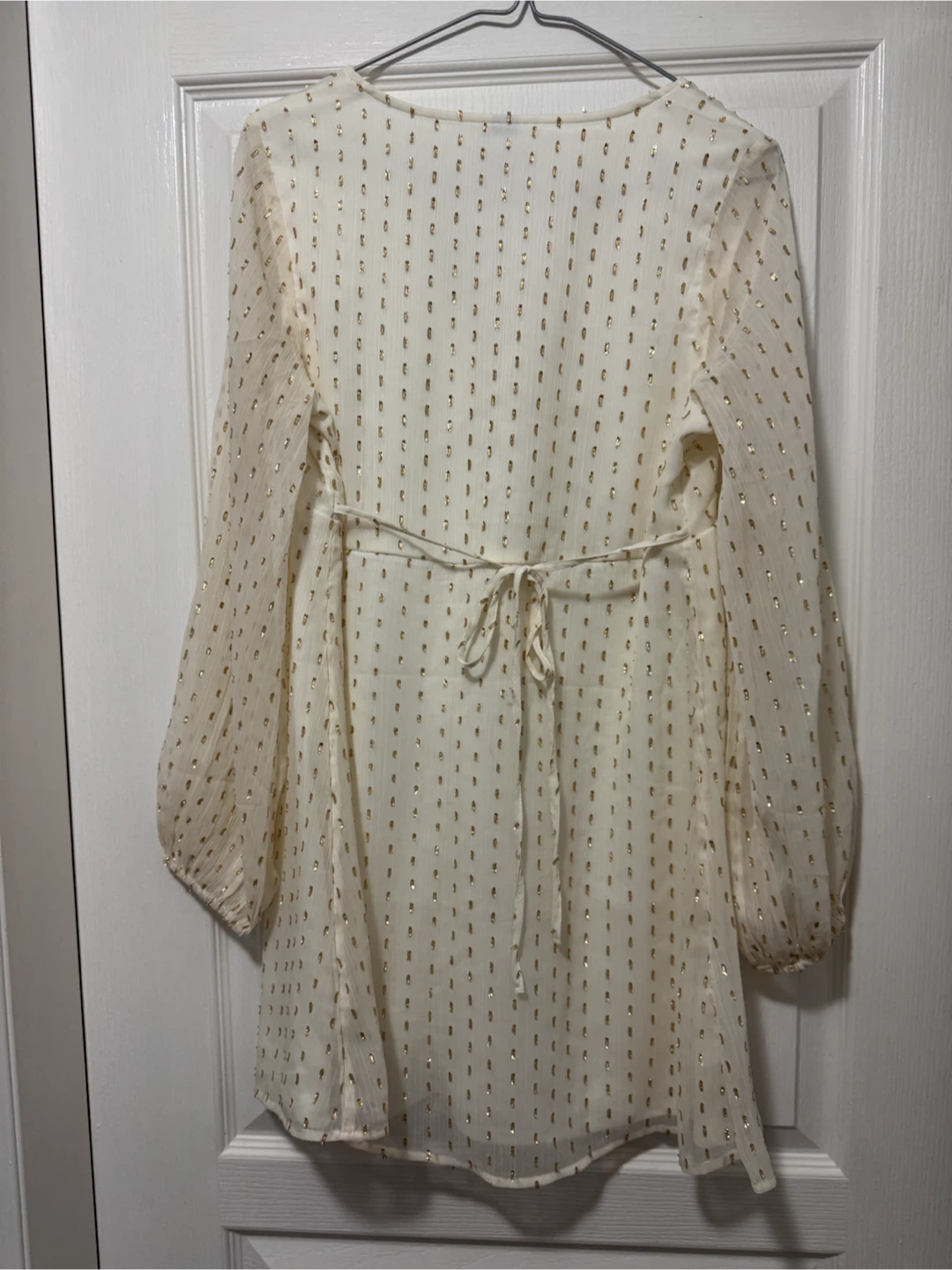 Old Navy Cream & Gold Dot Mini Dress Size XS $15 - photo 3