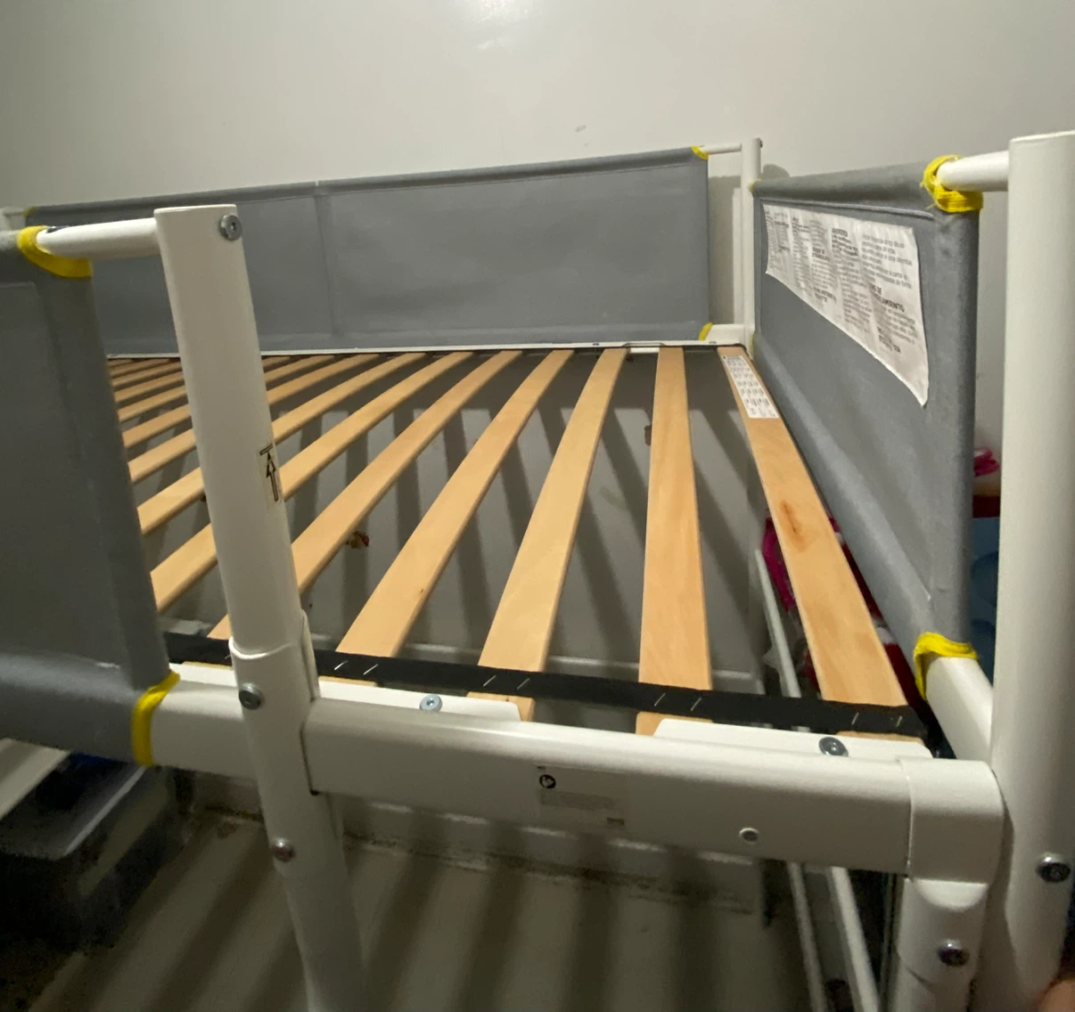 White Loft Bed with Desk and Guard Rails - photo 5