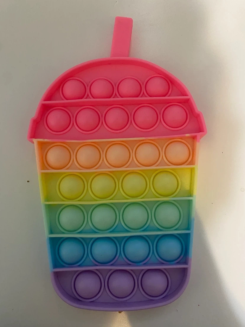 Rainbow Bubble Tea Pop-It Toy