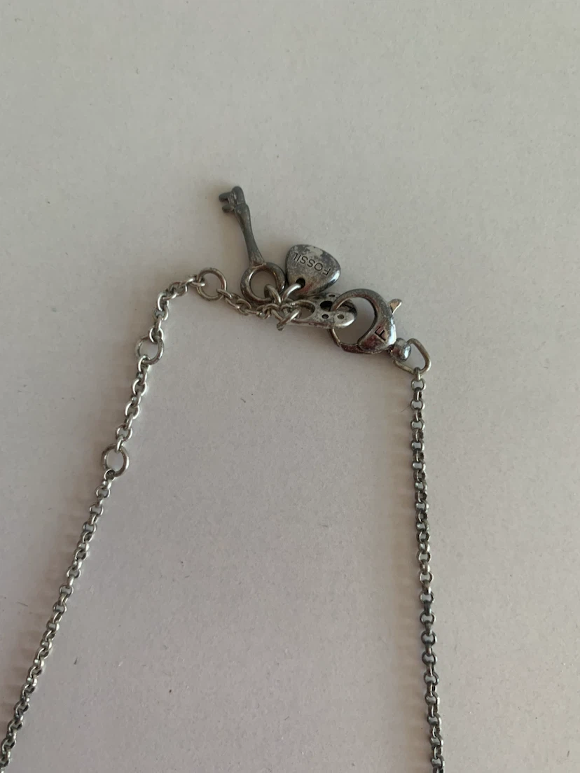 Fossil Silver Flower Pendant Necklace - photo 2