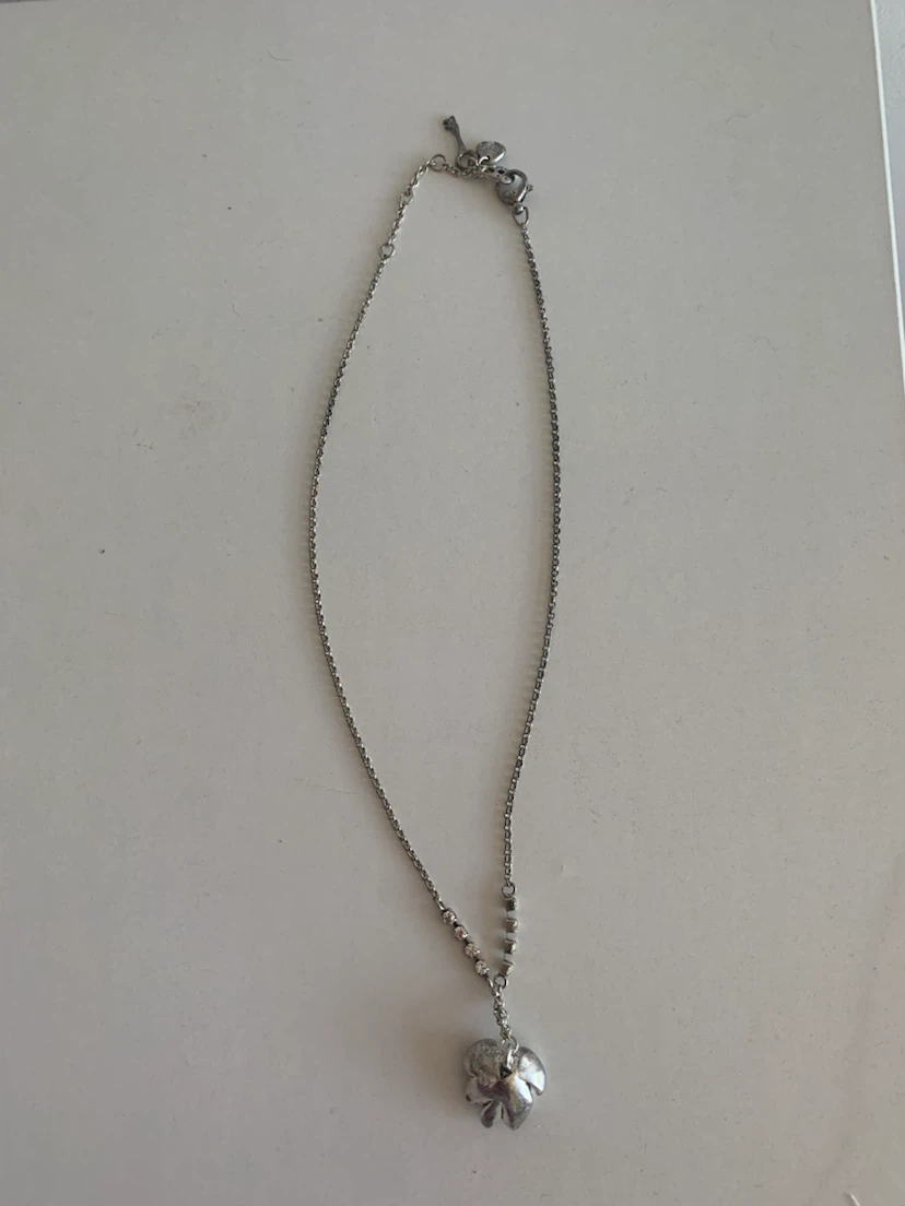 Fossil Silver Flower Pendant Necklace - photo 4