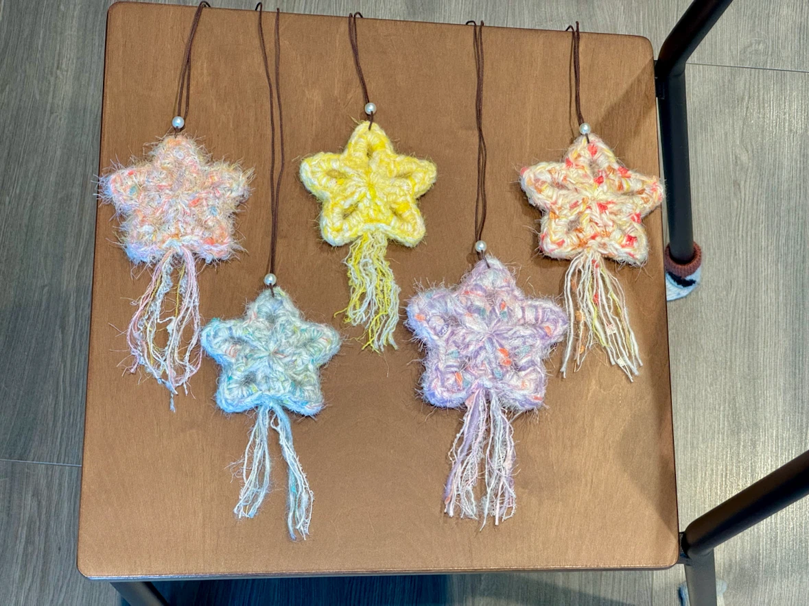 On sale! Hand Crochet Star Tassel Hanging Ornaments