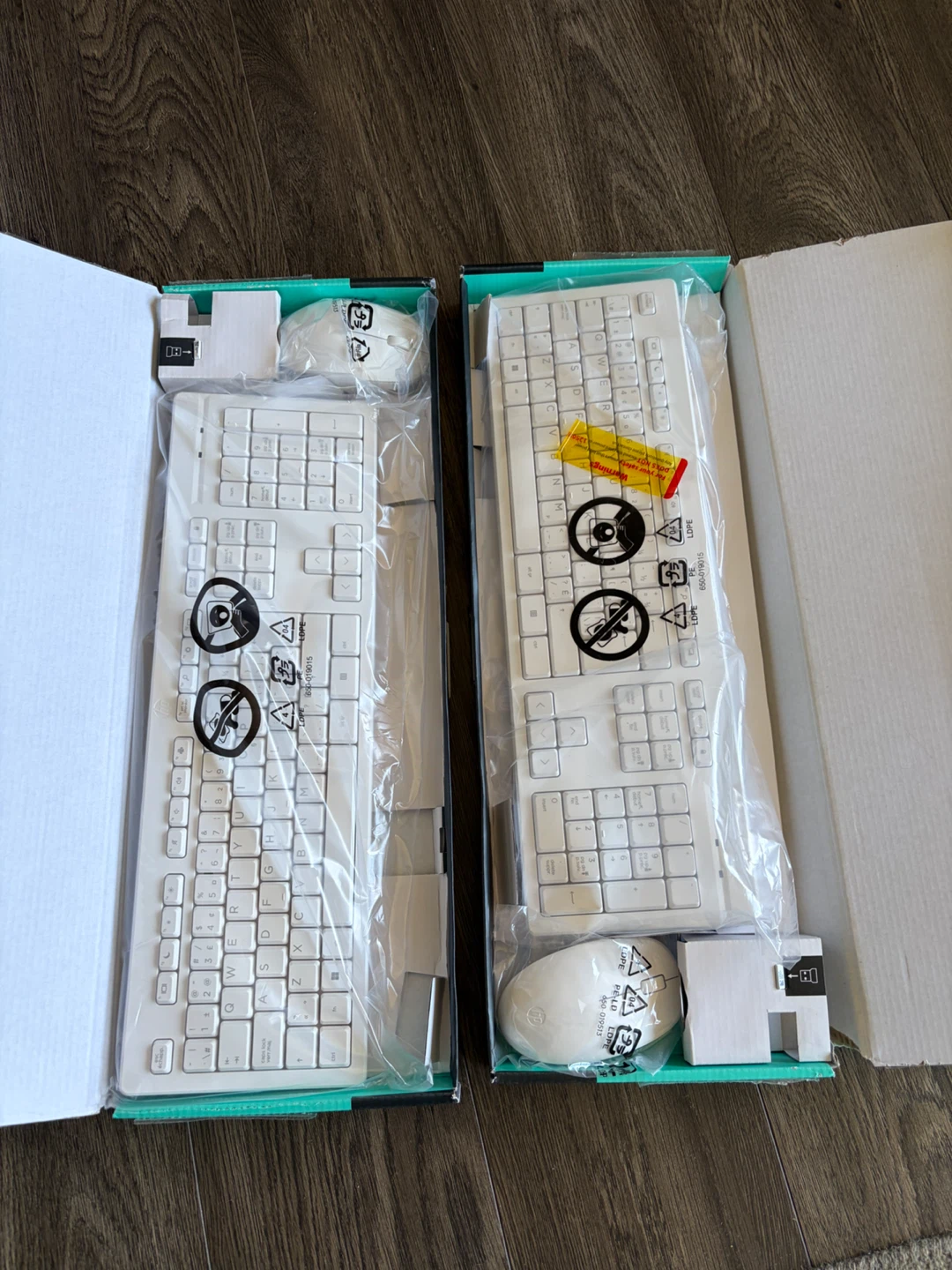 Brand New HP White Wireless Keyboard & Mouse Combo - photo 2