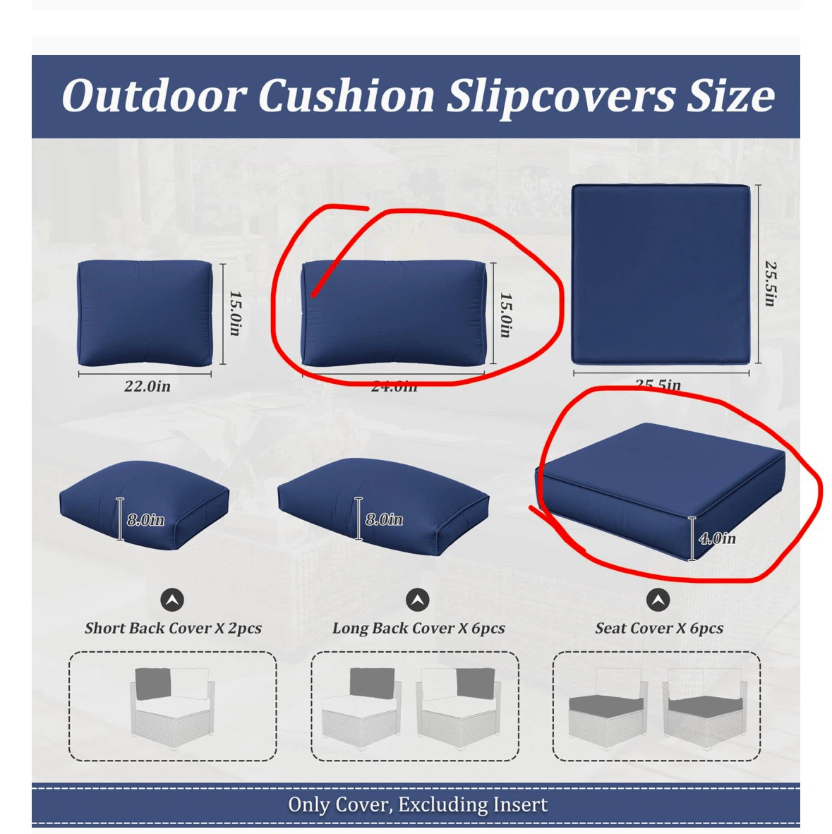 Outdoor Cushion Slipcovers