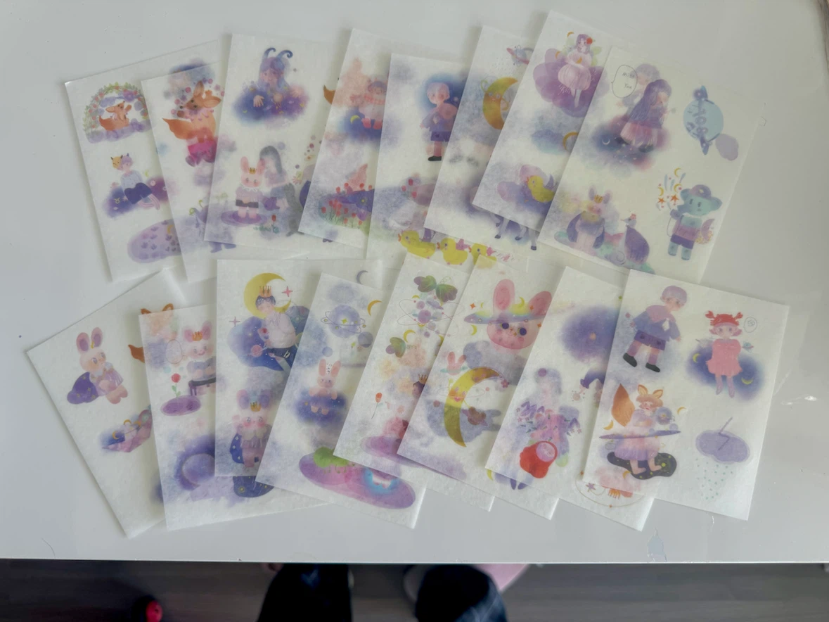Washi Paper Sticker Sheets 16 sheets for $3