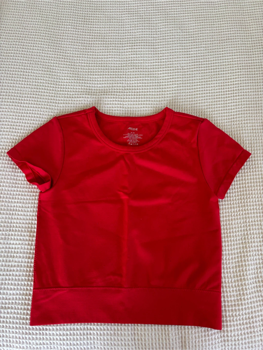 Ardene Red Short Sleeve Crop Top