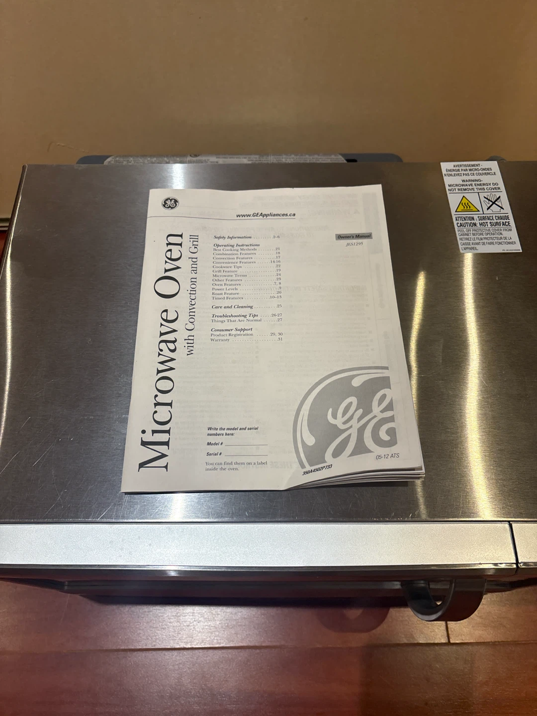 GE Microwave Oven with Convection and Grill - photo 2