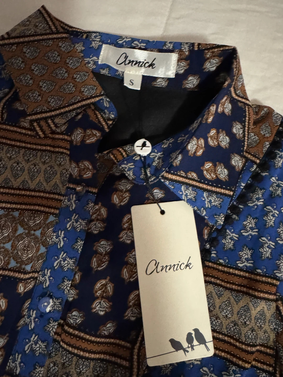 Annick Long Sleeve Patchwork Dress - Size S - photo 2