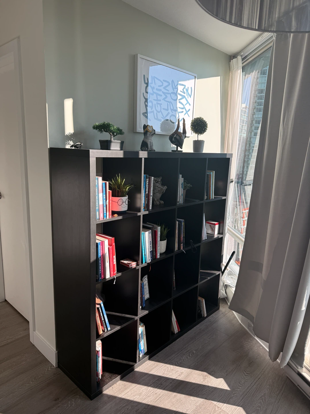 IKEA KALLAX 4x4 Shelf Unit - Black Brown - Excellent Condition