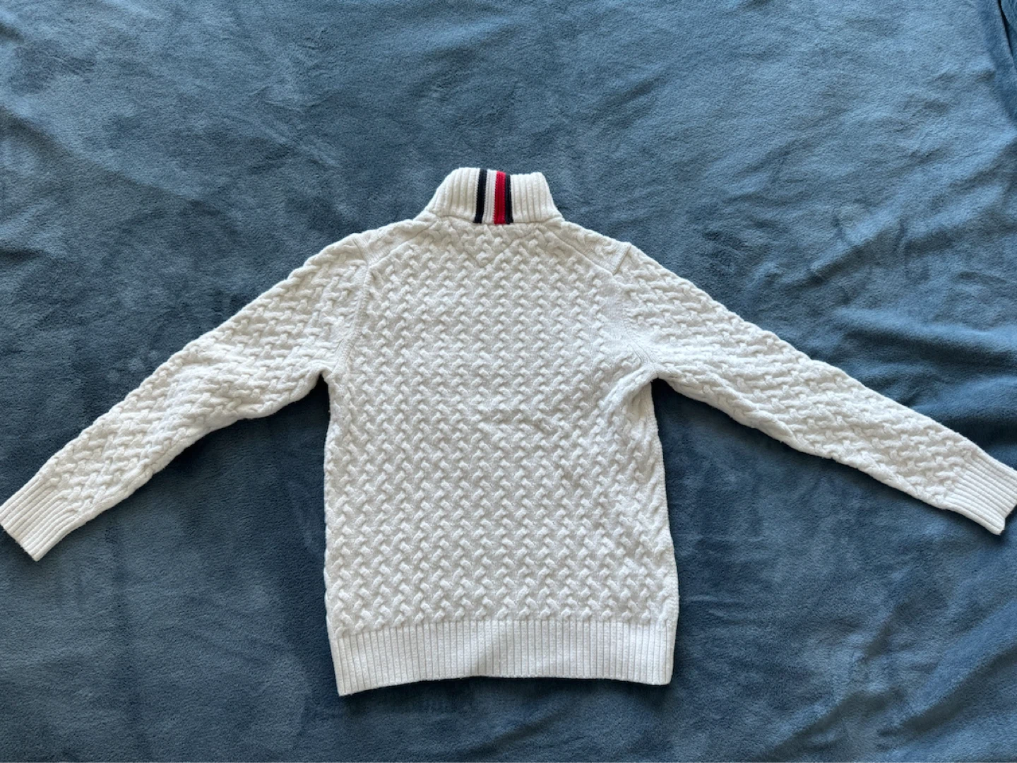 Tommy Hilfiger White Cable Knit Turtleneck Sweater - Size M - photo 4