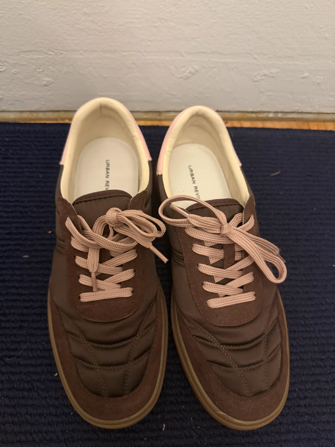 Urban Revivo Brown Quilted Sneakers