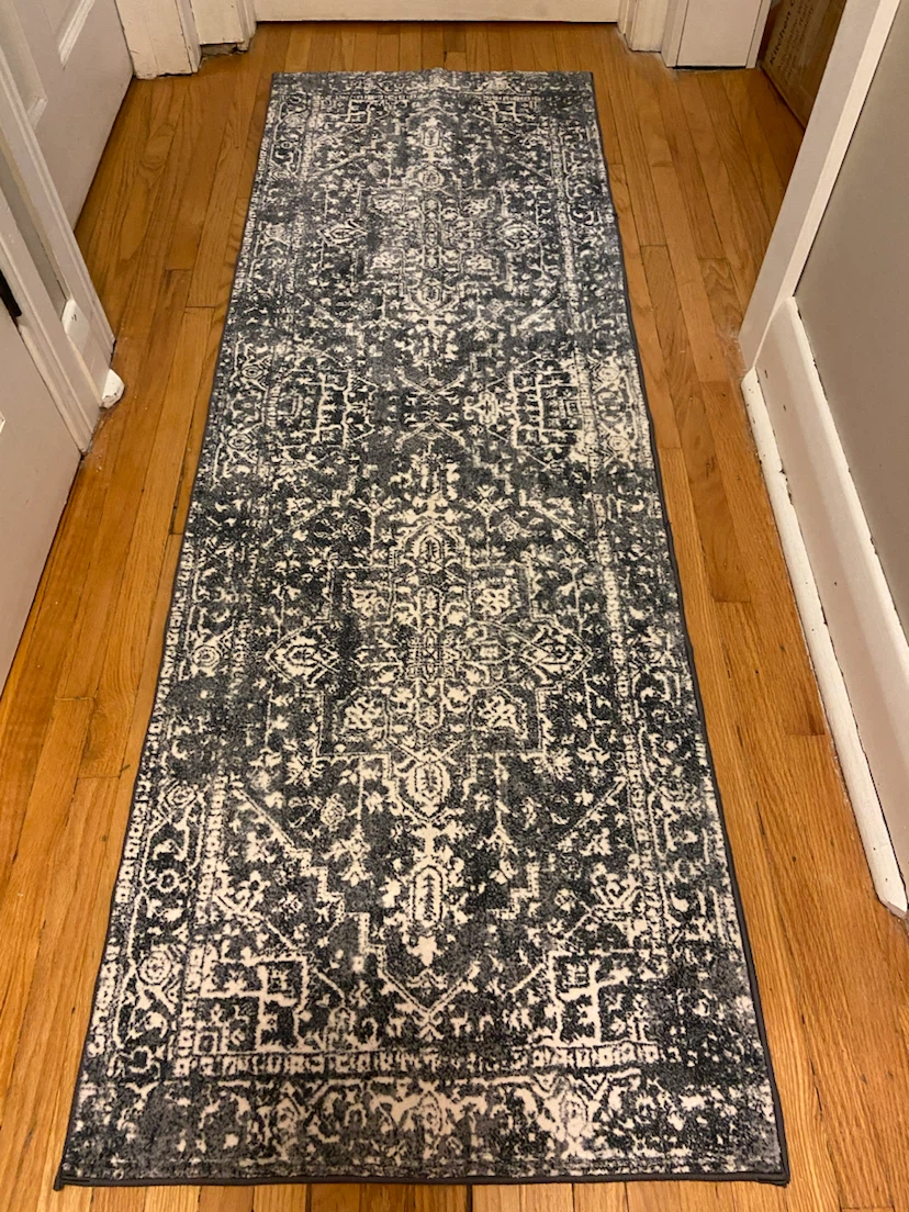 New 2x6 Washable Runner Rug Charcoal Grey