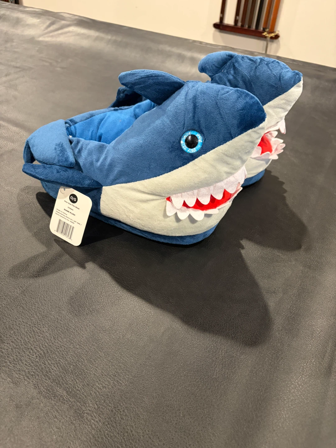 Blue Shark Plush Slippers - photo 2